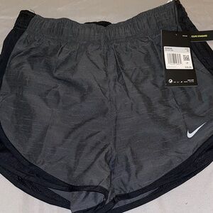 Brand new Nike Women's Black Athletic Running Shorts with White Swoosh